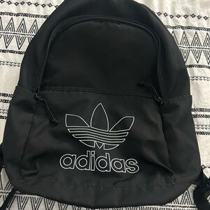 Adidas Black and White Logo Backpack